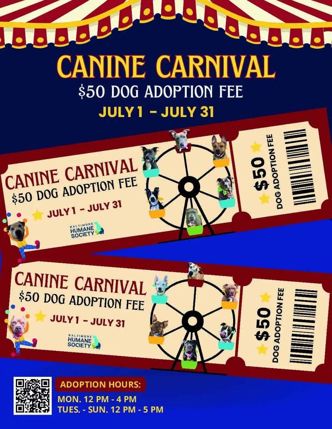 Canine Carnival $50 Dog Adoption Fee